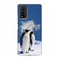 Дизайнерский пластиковый чехол для Huawei Honor 10X Lite Пингвины