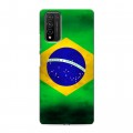 Дизайнерский пластиковый чехол для Huawei Honor 10X Lite Флаг Бразилии