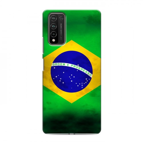Дизайнерский пластиковый чехол для Huawei Honor 10X Lite Флаг Бразилии