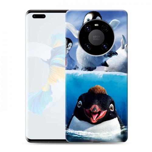 Дизайнерский пластиковый чехол для Huawei Mate 40 Pro Пингвины