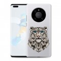 Полупрозрачный дизайнерский пластиковый чехол для Huawei Mate 40 Pro Прозрачные леопарды