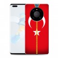 Дизайнерский силиконовый с усиленными углами чехол для Huawei Mate 40 Pro Флаг Турции