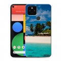Дизайнерский пластиковый чехол для Google Pixel 5 пляж