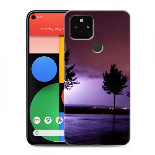 Дизайнерский пластиковый чехол для Google Pixel 5 молния