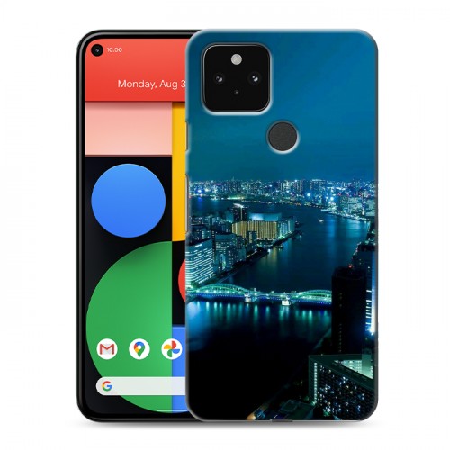 Дизайнерский пластиковый чехол для Google Pixel 5 Токио