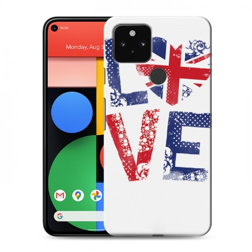 Дизайнерский пластиковый чехол для Google Pixel 5 British love
