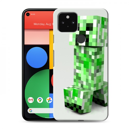 Дизайнерский пластиковый чехол для Google Pixel 5 Minecraft