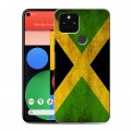 Дизайнерский пластиковый чехол для Google Pixel 5 Флаг Ямайки