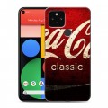 Дизайнерский пластиковый чехол для Google Pixel 5 Coca-cola