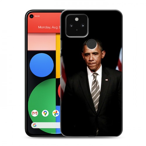 Дизайнерский пластиковый чехол для Google Pixel 5 Барак Обама