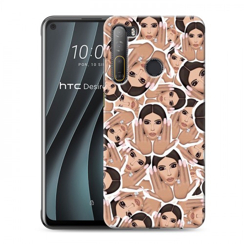 Дизайнерский силиконовый чехол для HTC Desire 20 Pro Ким Кардашьян