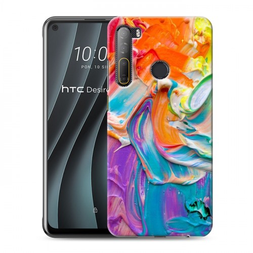 Дизайнерский силиконовый чехол для HTC Desire 20 Pro Мазки краски