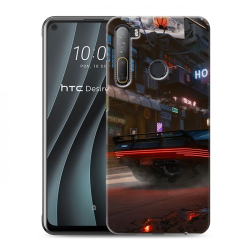 Дизайнерский пластиковый чехол для HTC Desire 20 Pro Cyberpunk 2077