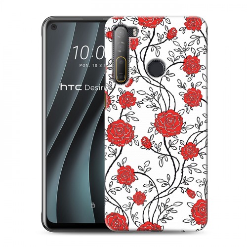 Дизайнерский силиконовый чехол для HTC Desire 20 Pro Цветочные мотивы