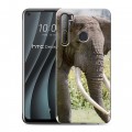Дизайнерский силиконовый чехол для HTC Desire 20 Pro Слоны