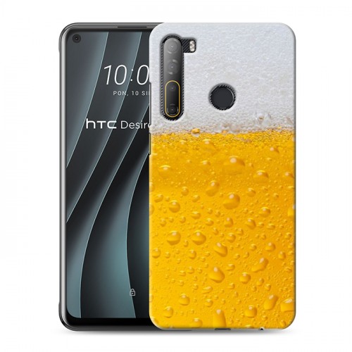 Дизайнерский силиконовый чехол для HTC Desire 20 Pro Пузырьки пива