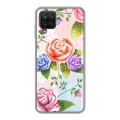 Дизайнерский силиконовый чехол для Samsung Galaxy A12 Романтик цветы
