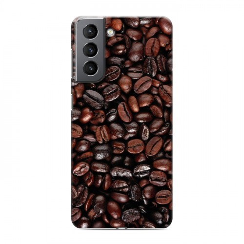 Дизайнерский пластиковый чехол для Samsung Galaxy S21 кофе текстуры