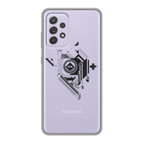 Полупрозрачный дизайнерский силиконовый чехол для Samsung Galaxy A52 Абстракции 3