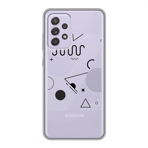 Полупрозрачный дизайнерский силиконовый чехол для Samsung Galaxy A52 Абстракции 1
