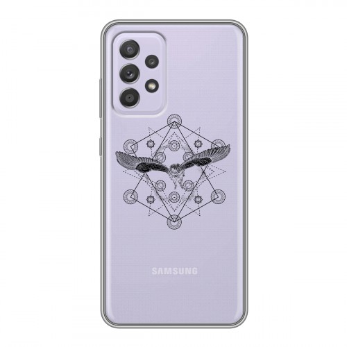 Полупрозрачный дизайнерский силиконовый чехол для Samsung Galaxy A52 Совы