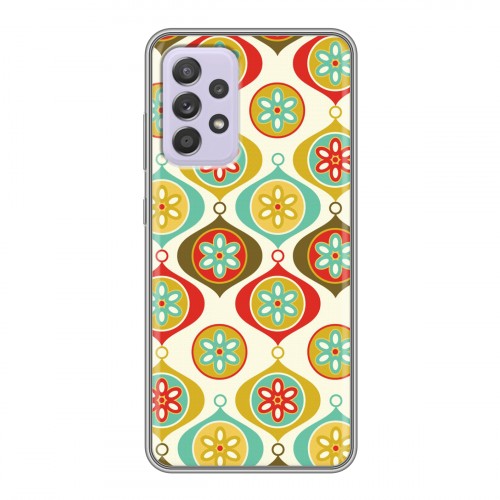 Дизайнерский силиконовый чехол для Samsung Galaxy A52 Ретро Рождество