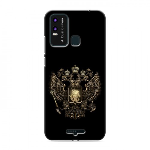 Дизайнерский пластиковый чехол для BQ 6630L Magic L герб России золотой