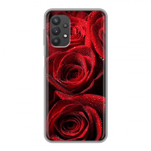 Дизайнерский силиконовый чехол для Samsung Galaxy A32 Розы