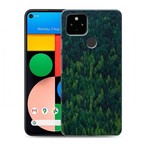 Дизайнерский пластиковый чехол для Google Pixel 4a 5G лес