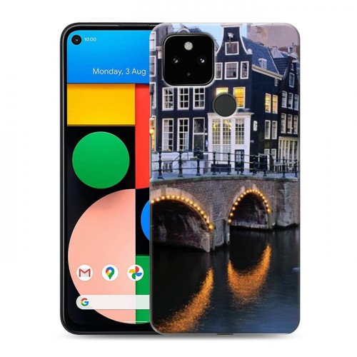 Дизайнерский силиконовый с усиленными углами чехол для Google Pixel 4a 5G амстердам