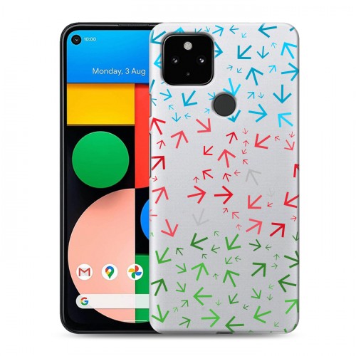 Полупрозрачный дизайнерский пластиковый чехол для Google Pixel 4a 5G Флаг Азербайджана