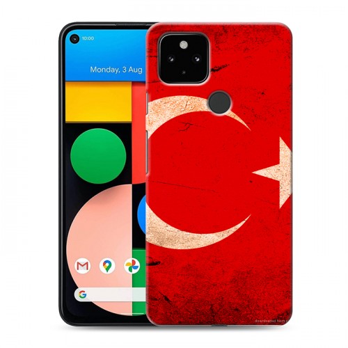 Дизайнерский силиконовый чехол для Google Pixel 4a 5G Флаг Турции