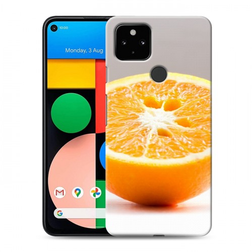 Дизайнерский силиконовый с усиленными углами чехол для Google Pixel 4a 5G Апельсины