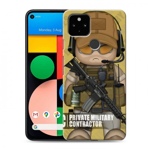 Дизайнерский силиконовый чехол для Google Pixel 4a 5G Армейцы мультяшки