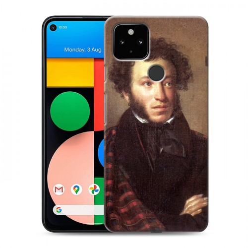 Дизайнерский силиконовый чехол для Google Pixel 4a 5G Александр Пушкин
