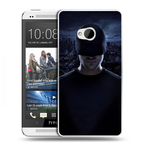 Дизайнерский пластиковый чехол для HTC One (M7) Dual SIM Сорвиголова