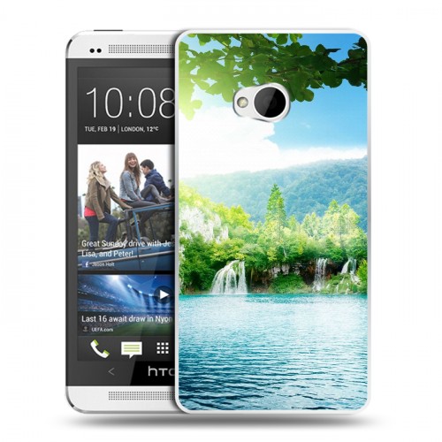 Дизайнерский пластиковый чехол для HTC One (M7) Dual SIM водопады