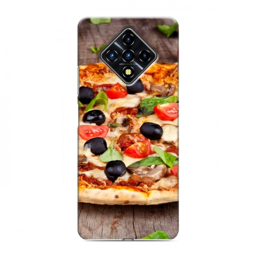 Дизайнерский силиконовый с усиленными углами чехол для Infinix Zero 8 Пицца
