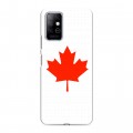 Дизайнерский пластиковый чехол для Infinix Note 8 Флаг Канады