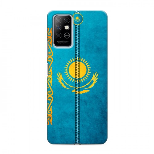Дизайнерский пластиковый чехол для Infinix Note 8 Флаг Казахстана