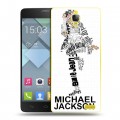 Дизайнерский пластиковый чехол для Alcatel One Touch Idol X Майкл Джексон