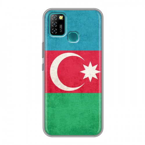 Дизайнерский силиконовый с усиленными углами чехол для Infinix Hot 10 Lite Флаг Азербайджана