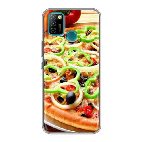 Дизайнерский силиконовый с усиленными углами чехол для Infinix Hot 10 Lite Пицца