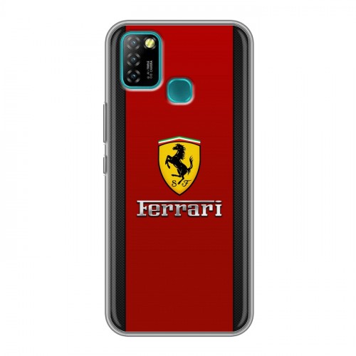 Дизайнерский силиконовый с усиленными углами чехол для Infinix Hot 10 Lite Ferrari