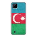 Дизайнерский силиконовый с усиленными углами чехол для Realme C20 Флаг Азербайджана