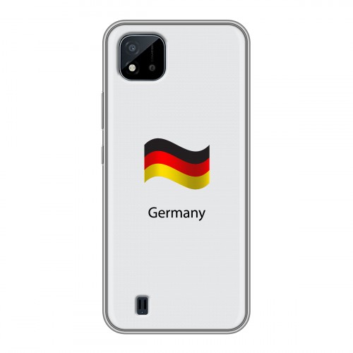 Дизайнерский силиконовый чехол для Realme C20 Флаг Германии