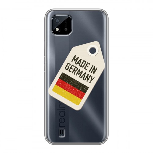 Полупрозрачный дизайнерский пластиковый чехол для Realme C20 Флаг Германии