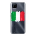 Полупрозрачный дизайнерский силиконовый с усиленными углами чехол для Realme C20 Флаг Италии