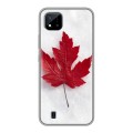 Дизайнерский силиконовый чехол для Realme C20 Флаг Канады