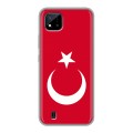 Дизайнерский силиконовый с усиленными углами чехол для Realme C20 Флаг Турции